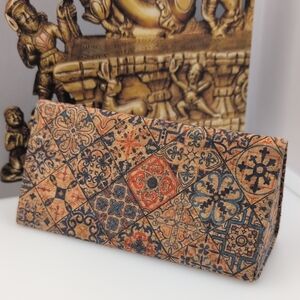 Boho Pattern cork Eyeglass Case sunglasses Holder